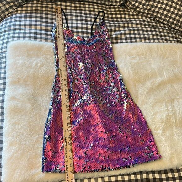 New! Sequins Mini Dress Mermaid Homecoming  Size 7 from By & By NWT - Picture 11 of 13